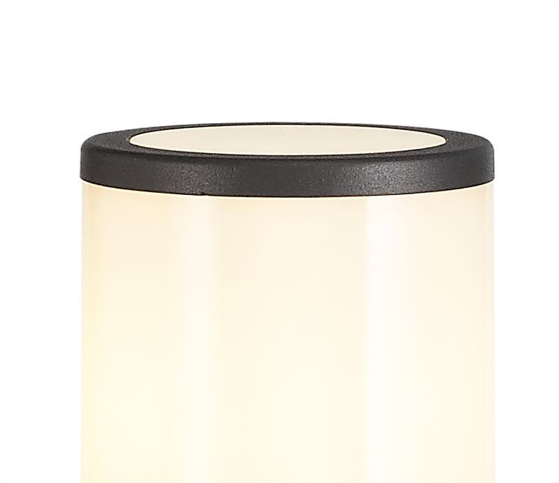 Regal Lighting SL-1683 1 Light Small Outdoor Post Light Anthracite With Opal Glass IP54