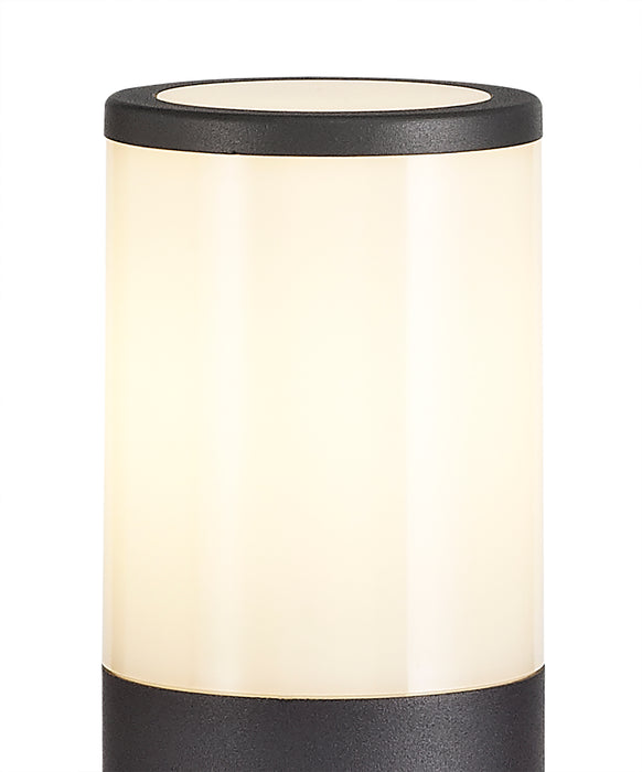 Regal Lighting SL-1683 1 Light Small Outdoor Post Light Anthracite With Opal Glass IP54