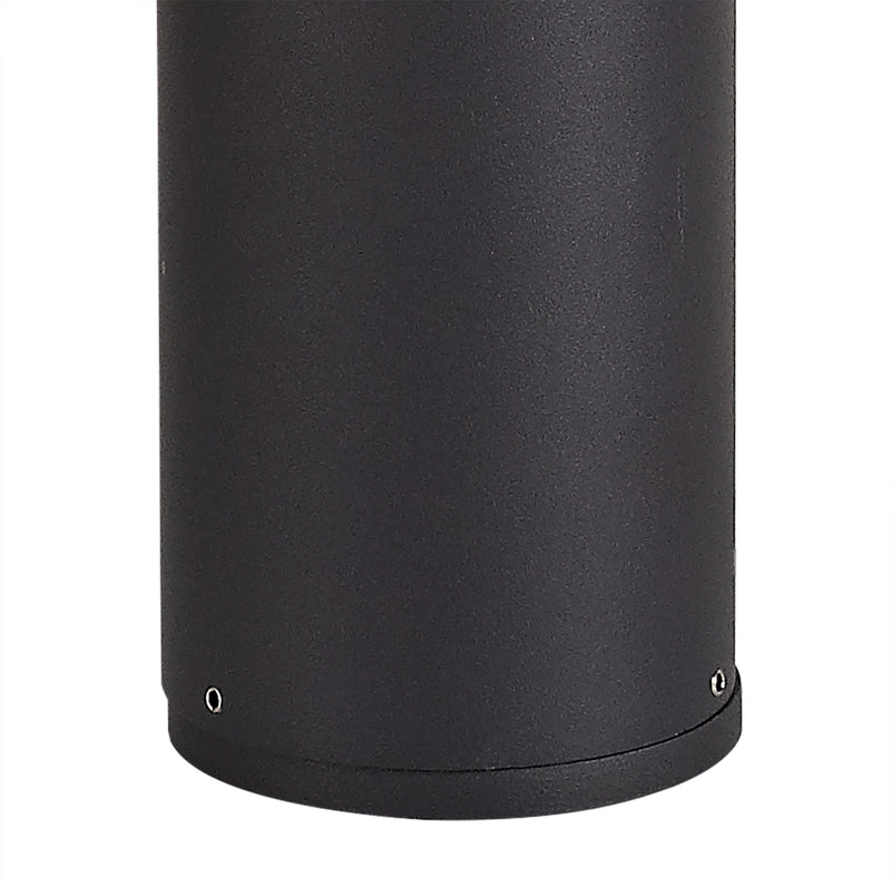 Regal Lighting SL-1682 1 Light Small Outdoor Post Light Anthracite With Smoked Glass IP54