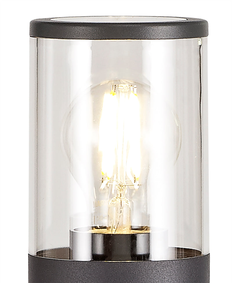 Regal Lighting SL-1681 1 Light Medium Outdoor Post Light Anthracite With Clear Glass IP54