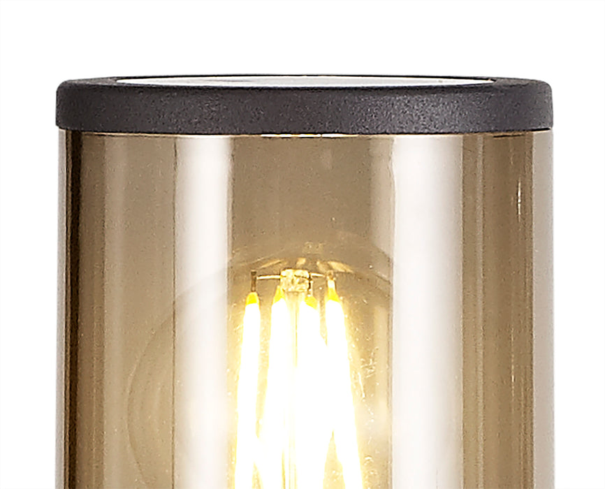 Regal Lighting SL-1679 1 Light Medium Outdoor Post Light Anthracite With Smoked Glass IP54