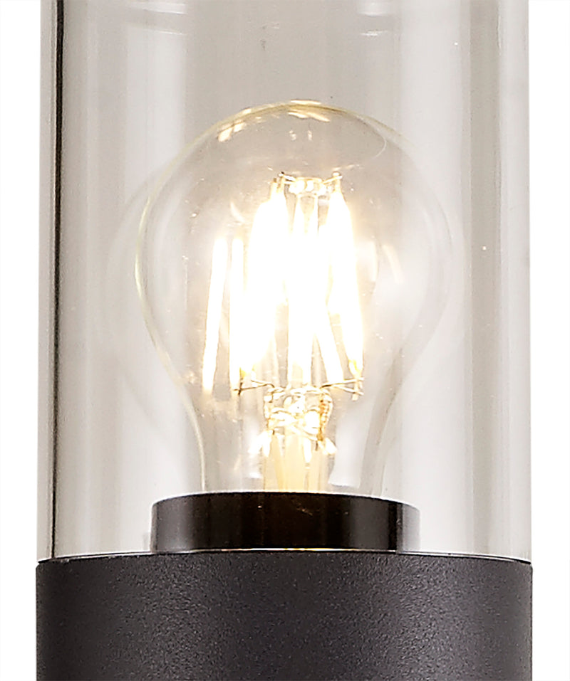 Regal Lighting SL-1678 1 Light Large Outdoor Post Light Anthracite With Clear Glass IP54