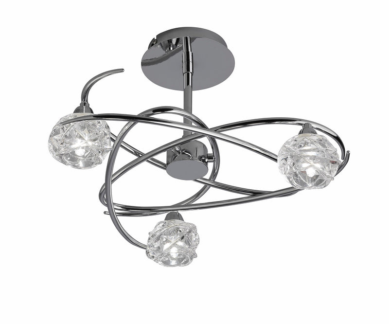 Mantra M3944 Maremagnum Ceiling 3 Light G9, Polished Chrome • M3944