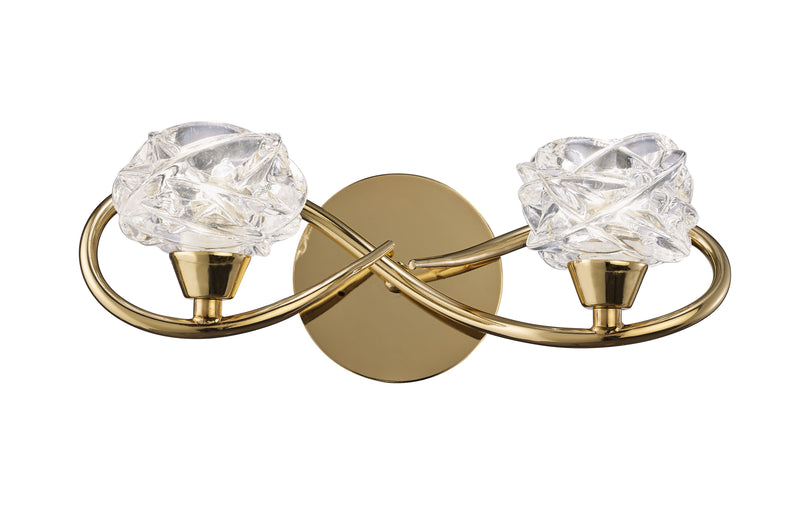 Mantra M3947FG/S Maremagnum Wall Lamp Switched 2 Light G9, French Gold • M3947FG/S