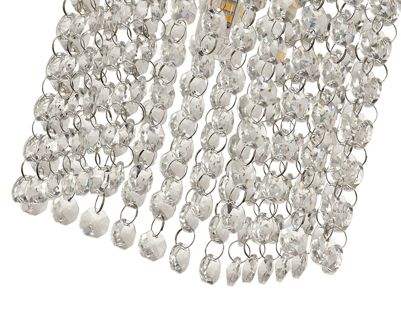 Regal lighting SL-2228 1 Light Semi Flush Ceiling Light Polished Chrome And Crystal IP44