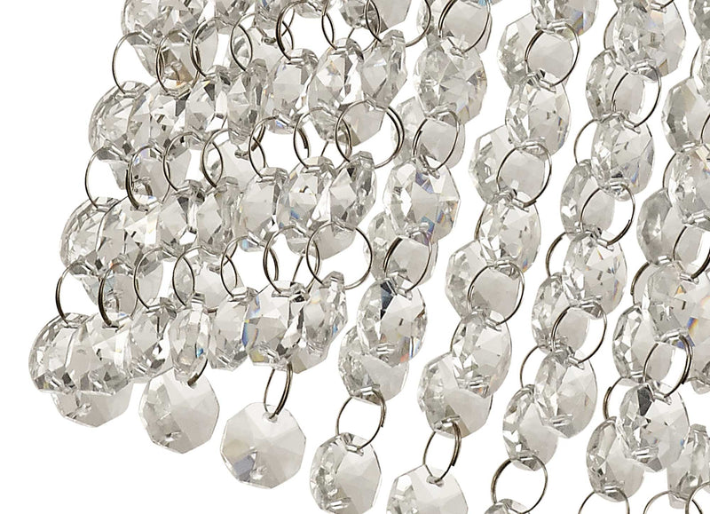 Regal lighting SL-2228 1 Light Semi Flush Ceiling Light Polished Chrome And Crystal IP44