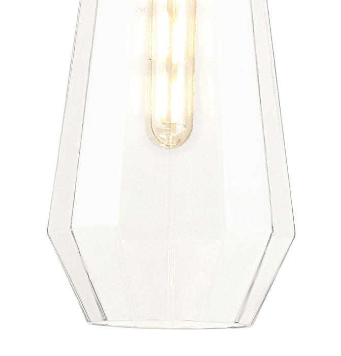 Deco Markus Single Slim Cone Pendant 1 Light Polished Chrome/Clear Glass • D0601