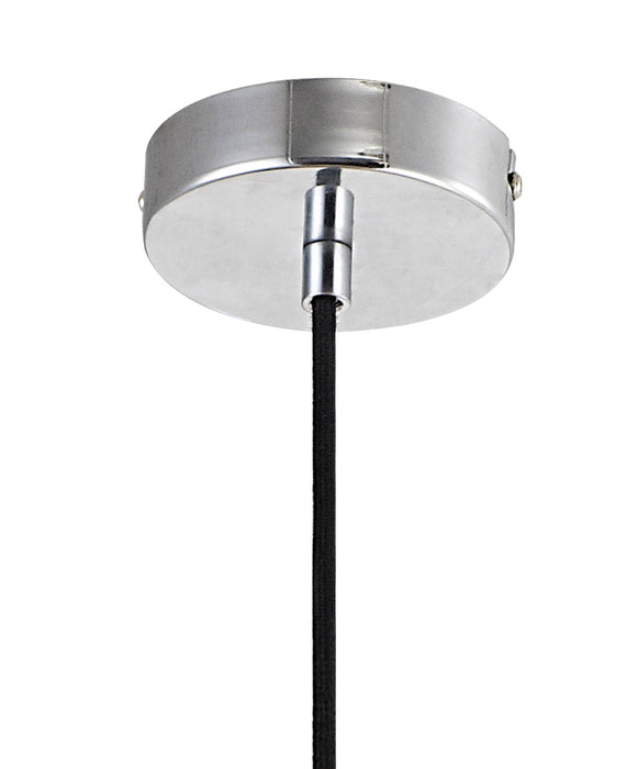 Deco Markus Single Slim Cone Pendant 1 Light Polished Chrome/Clear Glass • D0601