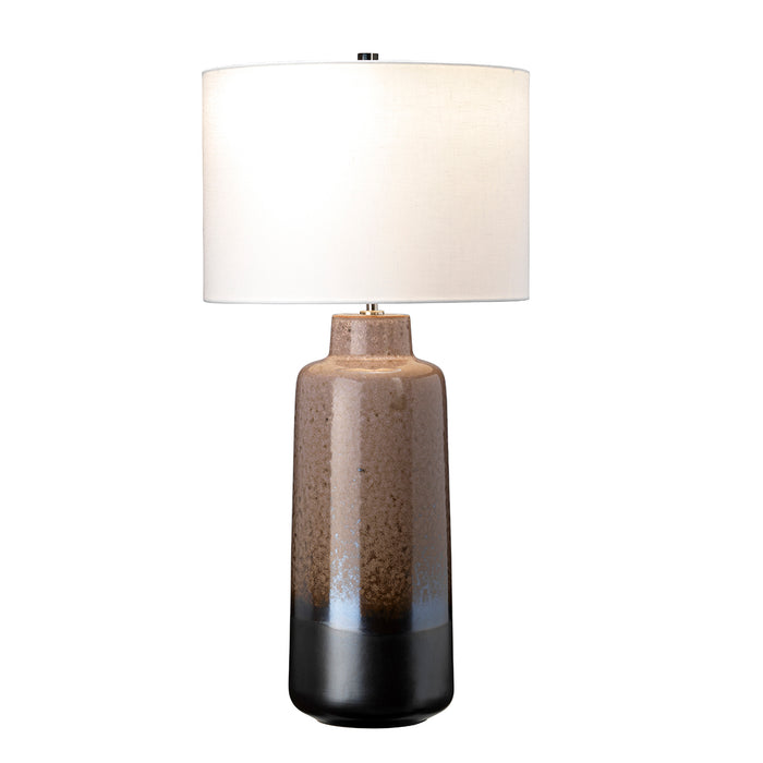 Elstead Lighting MARYLAND-TL Maryland Single Light Table Lamp Complete With White Faux Silk Shade