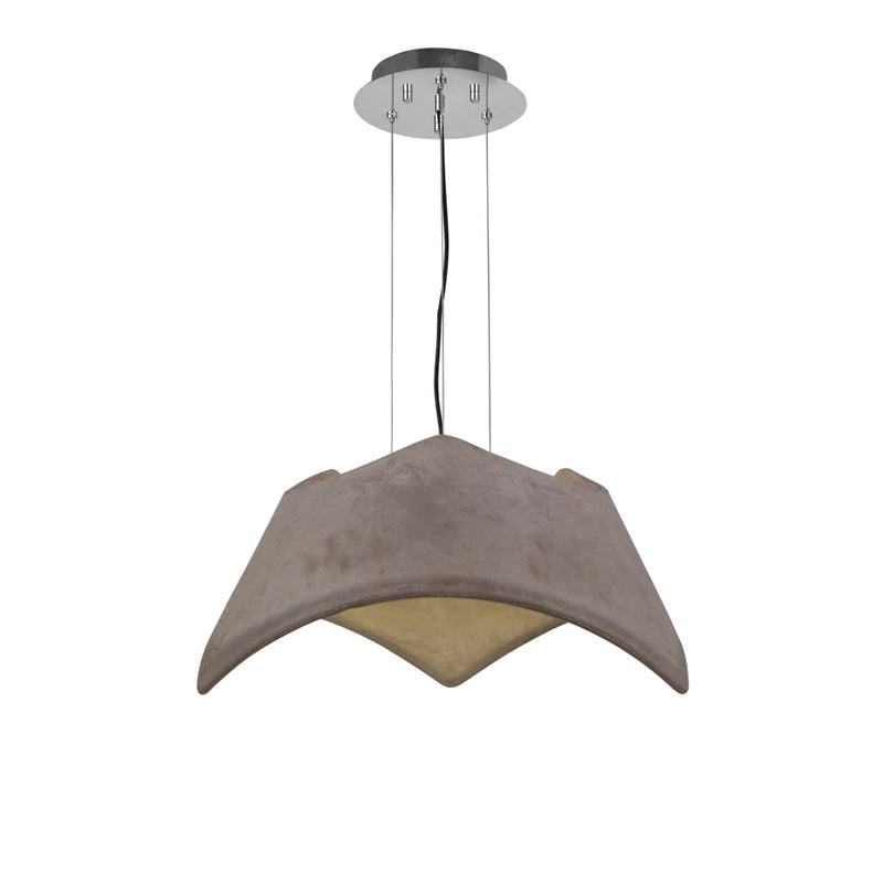 Mantra M4812 Maui Pendant 5W+19W LED 3000K, 2520lm, Cement Effect/Polished Chrome, 3yrs Warranty • M4812
