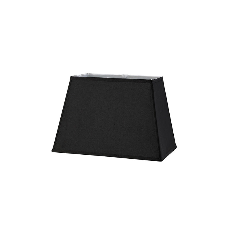 Diyas Maxine Rectangular Plain Fabric Shade, 270/360x 240mm, Black • ILS20285