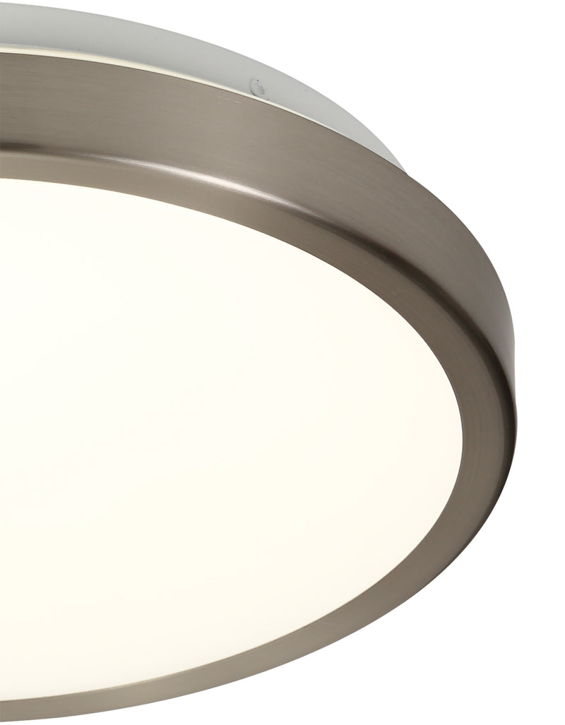 Regal lighting SL-1706 1 Light 30cm Flush LED Ceiling Light Satin Nickel IP44