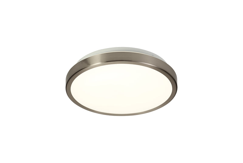 Regal lighting SL-1706 1 Light 30cm Flush LED Ceiling Light Satin Nickel IP44