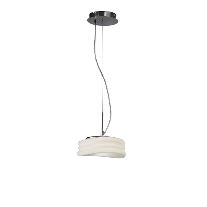 Mantra M3622 Mediterraneo Pendant 2 Light GU10 Small, Polished Chrome/Frosted White Glass • M3622