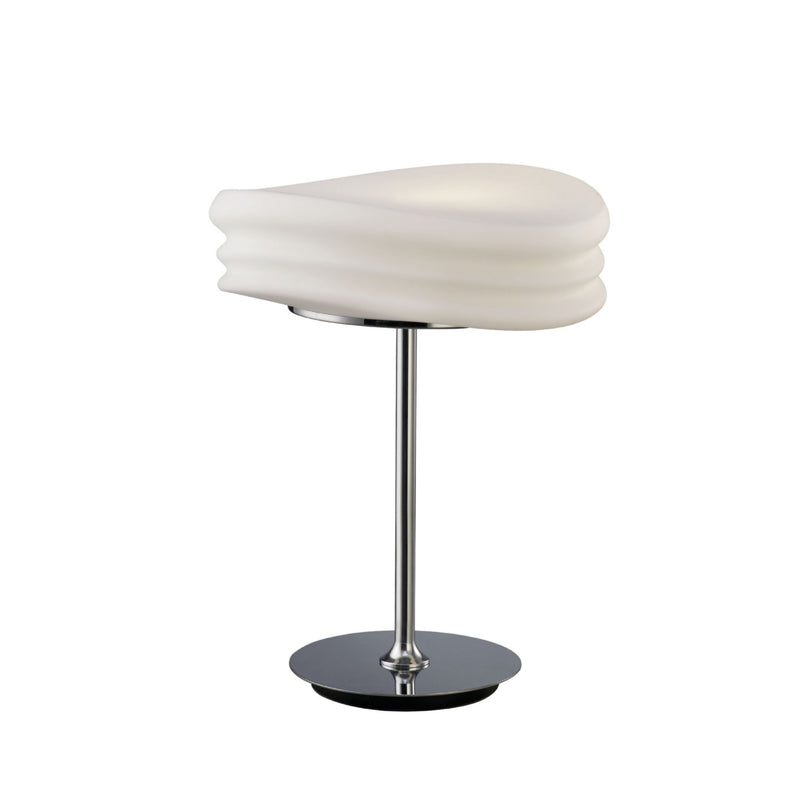 Mantra M3626 Mediterraneo Table Lamp 2 Light E27 Medium, Polished Chrome/Frosted White Glass • M3626