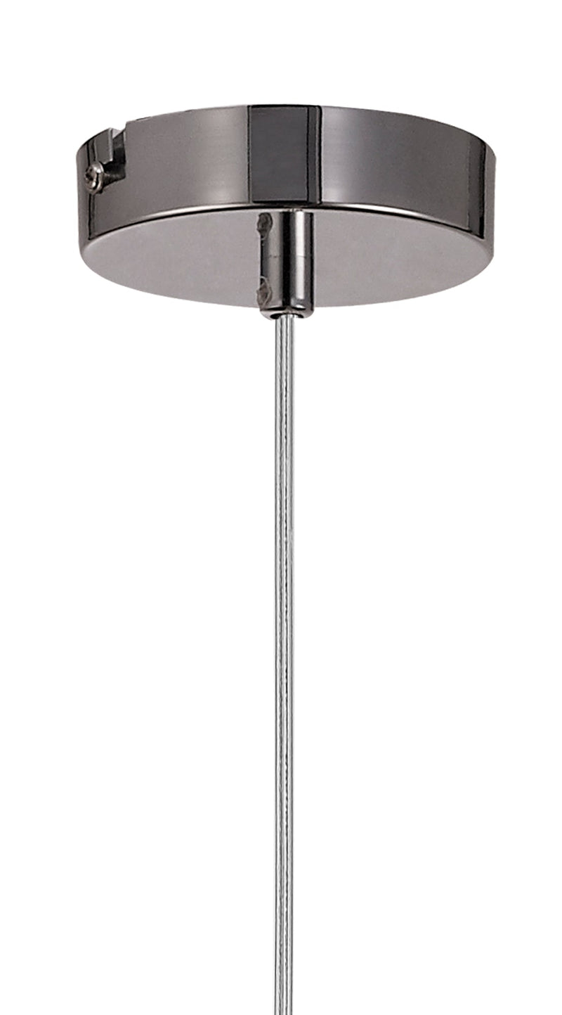 Deco Mia Single Tube Pendant 1 Light E27 Polished Chrome/Clear Glass • D0113