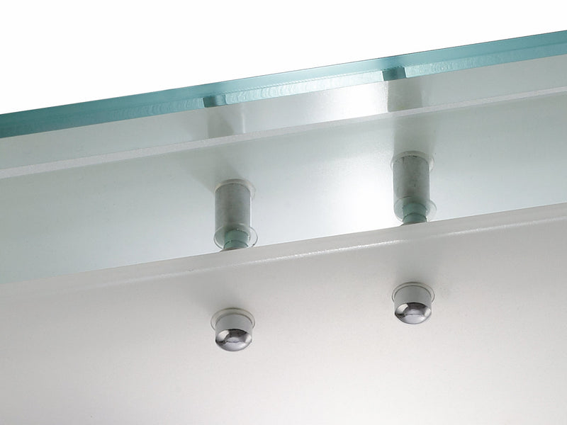 Deco Mira Ceiling, 350mm Square, 2 Light E27 Polished Chrome • D0010
