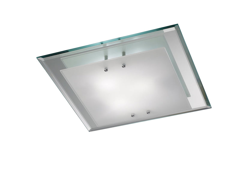Deco Mira Ceiling, 400mm Square, 3 Light E27 Polished Chrome • D0011