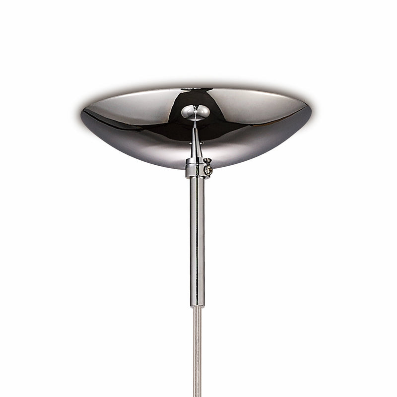 Deco Miranda Small Ball Pendant 1 Light E27 Polished Chrome Suspension With Mirrored/Clear Glass Globe • D0124