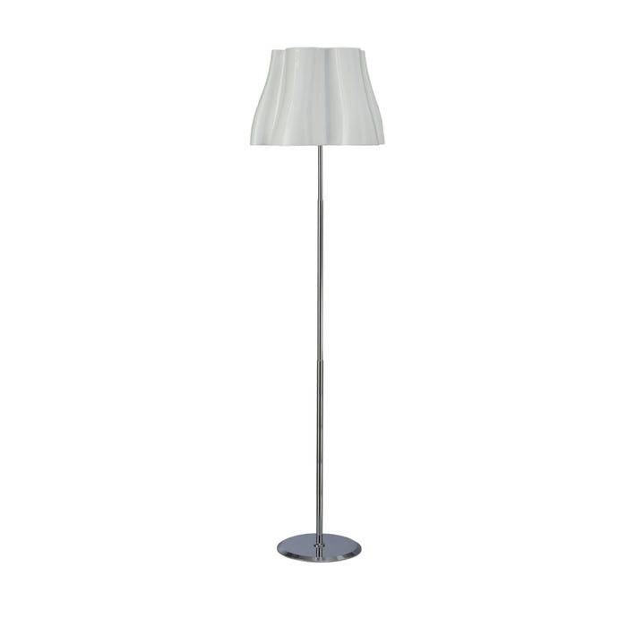 Mantra M3722 Miss Floor Lamp 3 Light E27, Gloss White/Polished Chrome • M3722