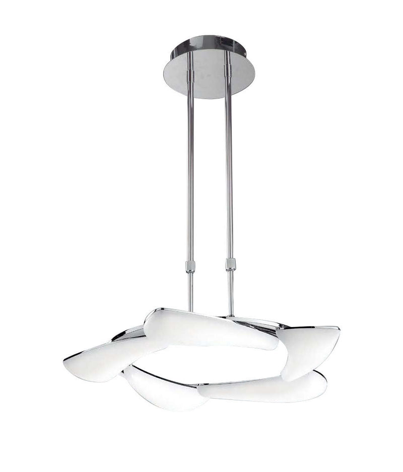 Mantra M3801 Mistral Telescopic 30W LED Round 3000K, 2700lm, Polished Chrome/Frosted Acrylic, 3yrs Warranty • M3801