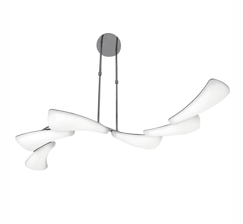 Mantra M3803 Mistral Telescopic 36W LED Line 3000K, 3240lm, Polished Chrome, Frosted Acrylic, 3yrs Warranty • M3803