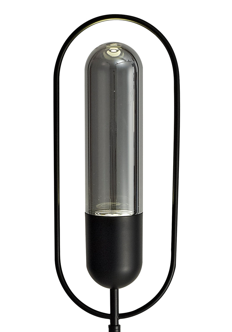 Regal Lighting SL-2185 1 Light LED Floor Lamp Black And Smoked