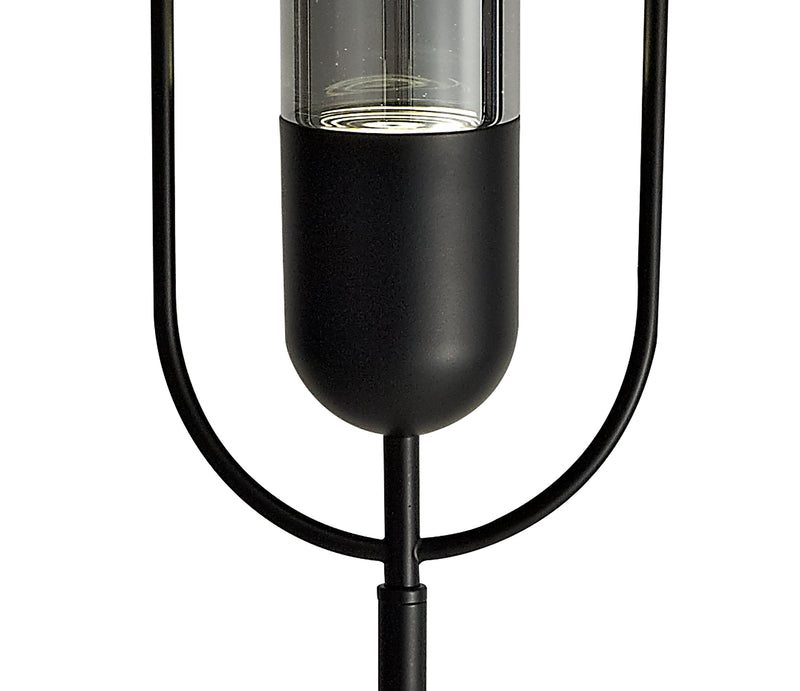 Regal Lighting SL-2185 1 Light LED Floor Lamp Black And Smoked