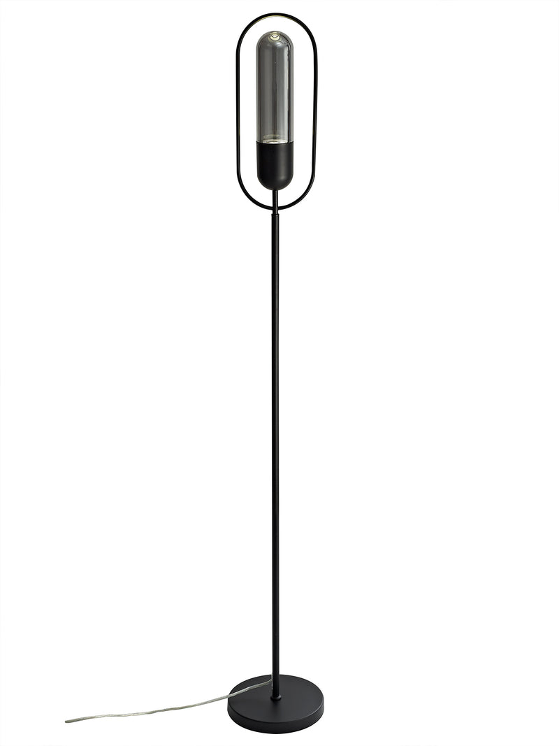 Regal Lighting SL-2185 1 Light LED Floor Lamp Black And Smoked