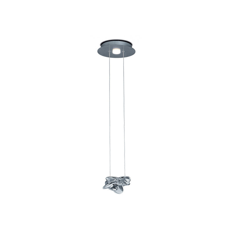 Mantra M5904 Nido Pendant 25cm Round 1 + 1 Lights 6W + 5W LED 3000K, 800lm, Chrome, 3yrs Warranty • M5904