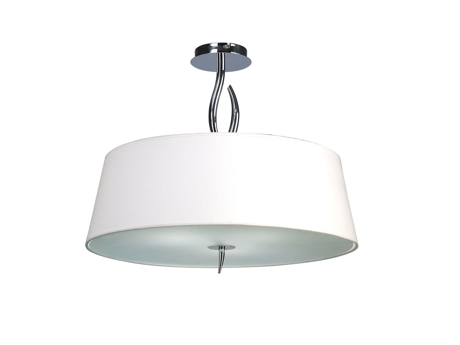 Mantra M1908 Ninette Semi Ceiling 4 Light E27, Polished Chrome With Ivory White Shade • M1908