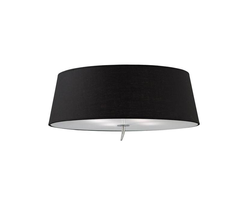 Mantra M1909/BS Ninette Ceiling 4 Light E27, Polished Chrome With Black Shade • M1909/BS