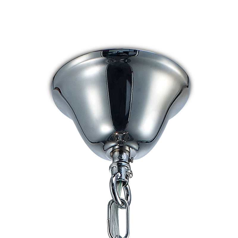 Deco Nolan Single Small Pendant 3 Light E14 Polished Chrome/Clear Glass • D0087