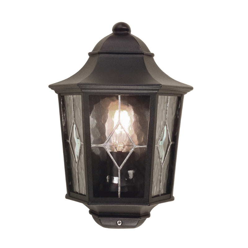 black outdoor wall light