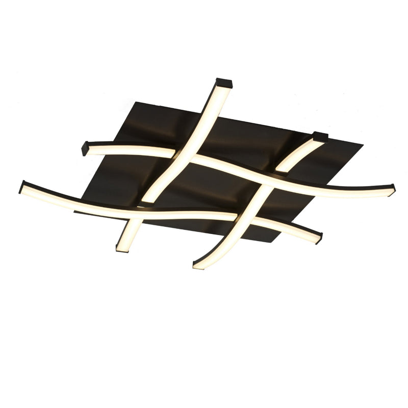 Mantra M5828 Nur Brown Oxide Square Ceiling 34W LED 2800K, 2600lm, Dimmable Frosted Acrylic/Brown Oxide, 3yrs Warranty • M5828