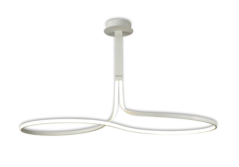 Mantra M6006 Nur Blanco XL Rectangular Semi Ceiling 50W LED 3000K, 3900lm, Dimmable White/Frosted Acrylic, 3yrs Warranty • M6006