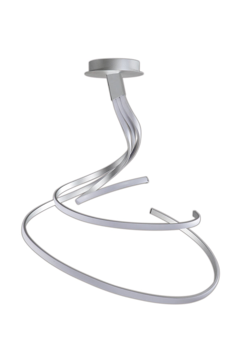 Mantra M5821 Nur XL Semi Ceiling 80W LED 3000K, 6200lm, Dimmable Silver/Frosted Acrylic/Polished Chrome, 3yrs Warranty • M5821