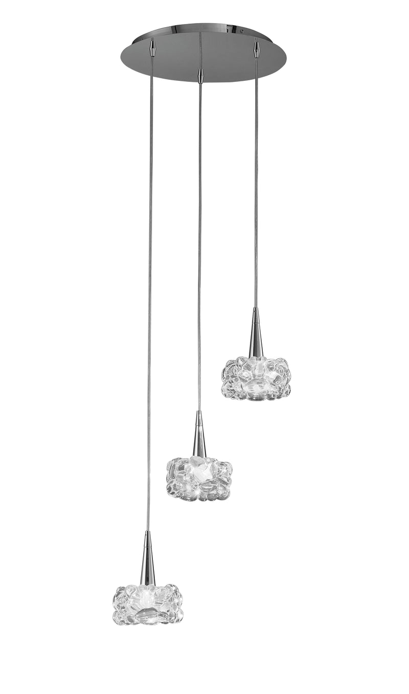 Mantra M3922 O2 Pendant 3 Light G9, Polished Chrome • M3922