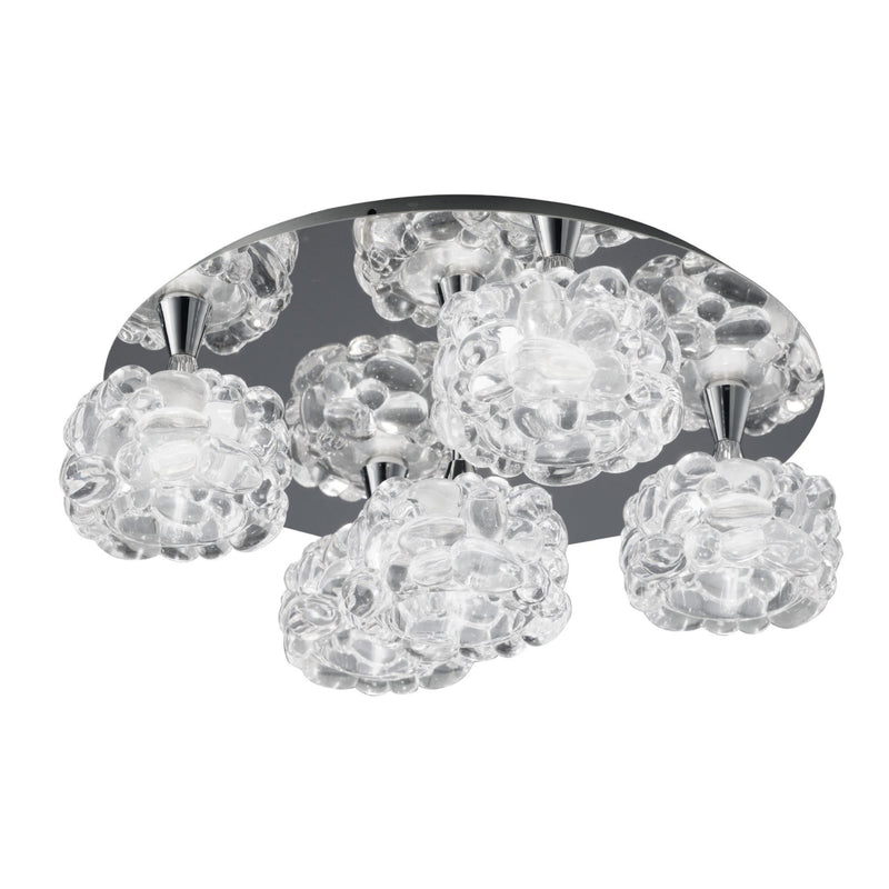 Mantra M3924 O2 Ceiling 5 Light G9, Polished Chrome • M3924