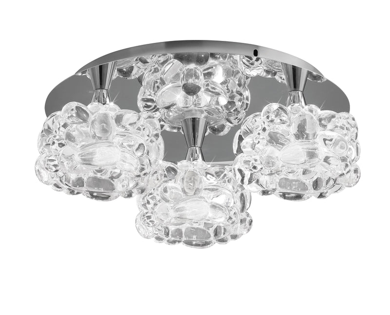 Mantra M3925 O2 Ceiling 3 Light G9 Small, Polished Chrome • M3925