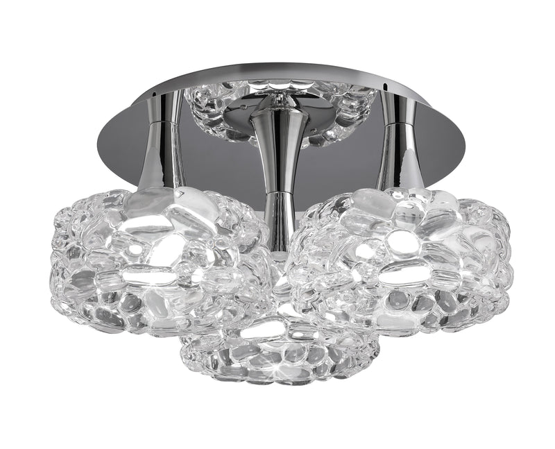 Mantra M3935 O2 Ceiling 3 Light E27 Large, Polished Chrome • M3935