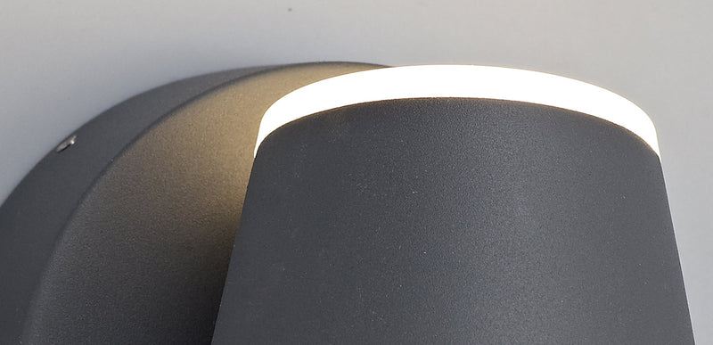 Deco Oahu Wall Light 12W LED 3000K, Anthracite, 590lm, IP54, 3yrs Warranty • D0472