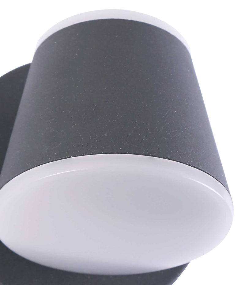 Deco Oahu Wall Light 12W LED 3000K, Anthracite, 590lm, IP54, 3yrs Warranty • D0472