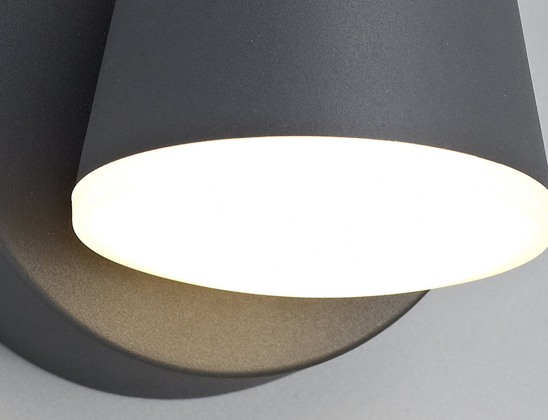 Deco Oahu Wall Light 12W LED 3000K, Anthracite, 590lm, IP54, 3yrs Warranty • D0472