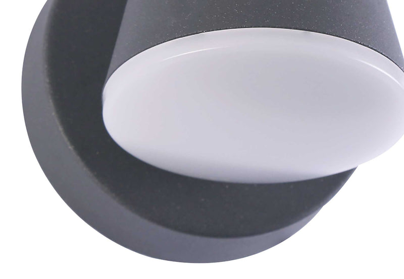 Deco Oahu Wall Light 12W LED 3000K, Anthracite, 590lm, IP54, 3yrs Warranty • D0472