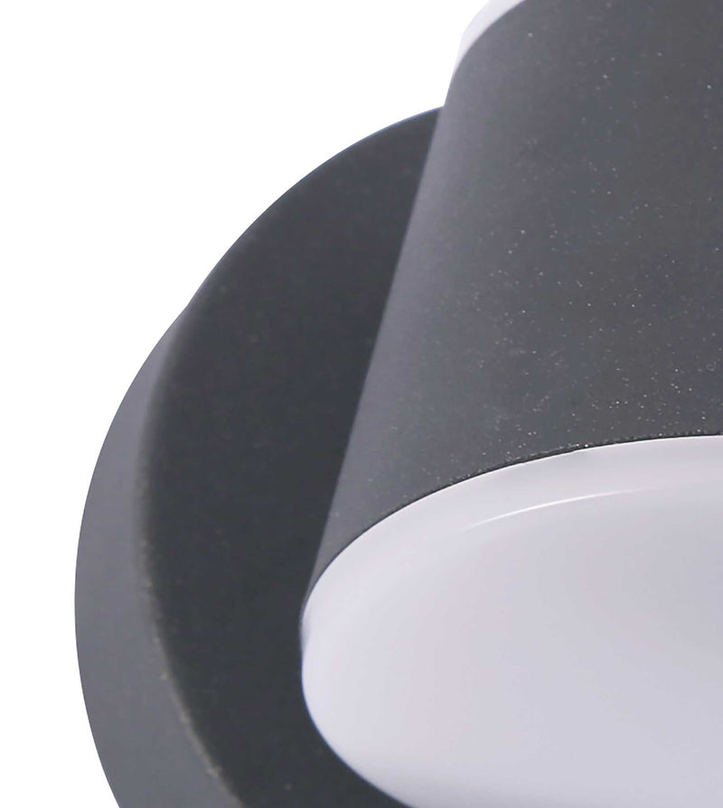 Deco Oahu Wall Light 12W LED 3000K, Anthracite, 590lm, IP54, 3yrs Warranty • D0472