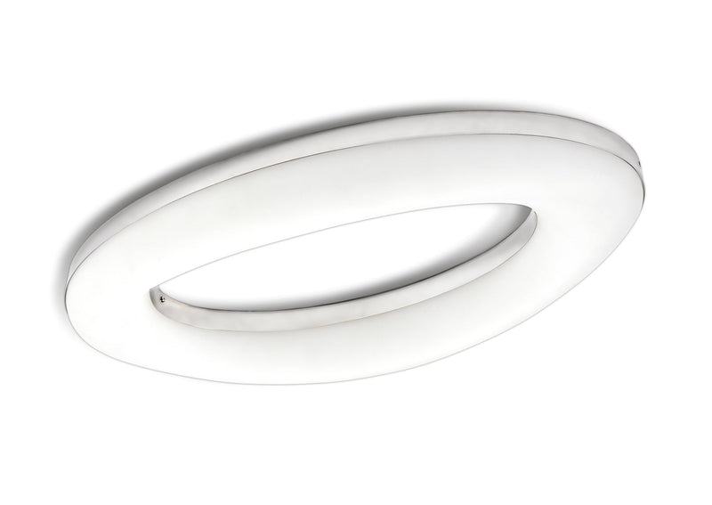 Mantra M4902 Oakley Oval Ceiling 40W LED 3000K, 3200lm, Polished Chrome/Frosted Acrylic, 3yrs Warranty • M4902