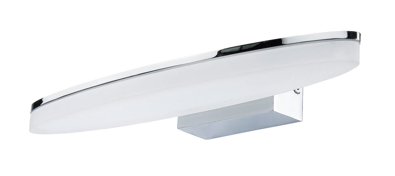 Mantra M8241 Ola Wall Lamp 6W LED Oval 3000K IP44, 450lm, Polished Chrome/Frosted Acrylic, 3yrs Warranty • M8241