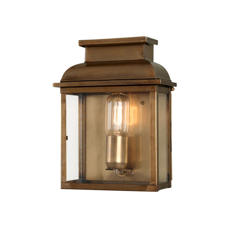 aged brass outdoor wall light