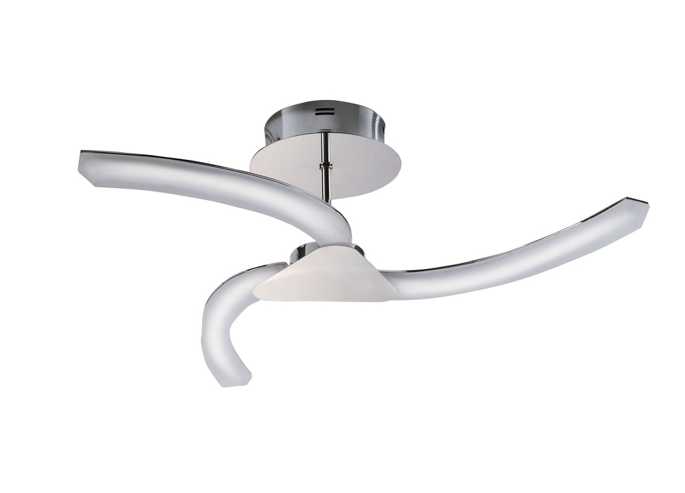 Mantra M3562 On Semi Flush 15W LED 3000K, 1500lm, Polished Chrome/Frosted Acrylic, 3yrs Warranty • M3562